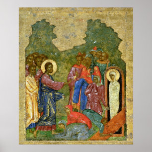 The Raising of Lazarus, Russian icon Poster