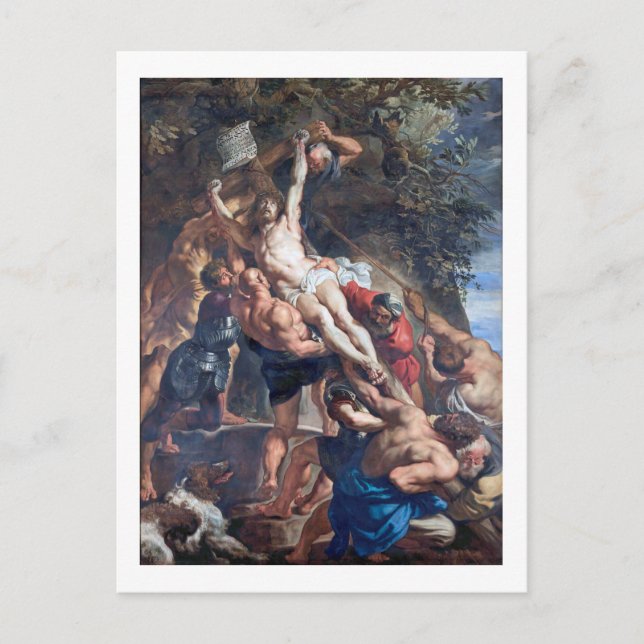 The Raising of the Cross, Rubens Postcard (Front)