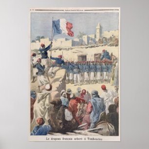 The Raising of the French Flag at Timbuktu Poster