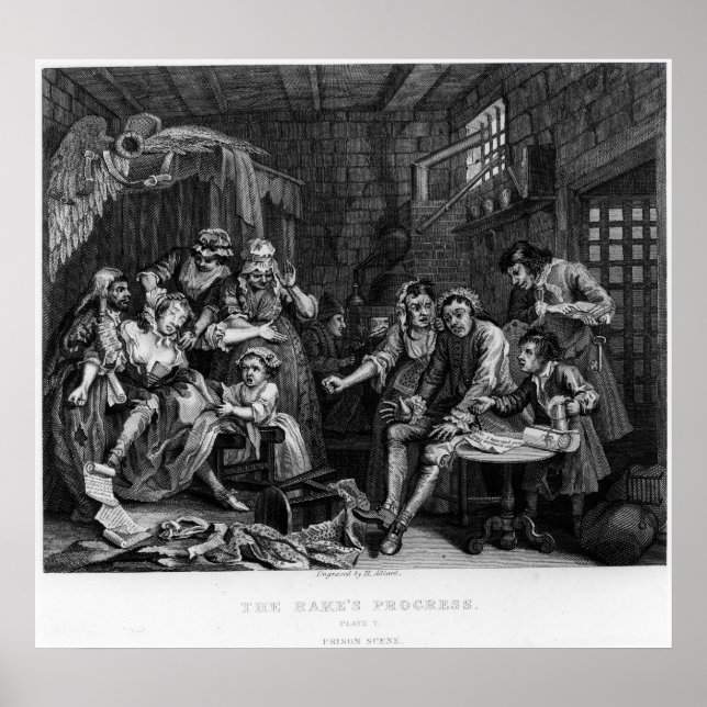 The Rake in Prison, plate VII Poster (Front)