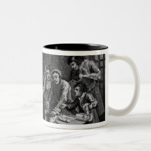 The Rake in Prison, plate VII Two-Tone Coffee Mug