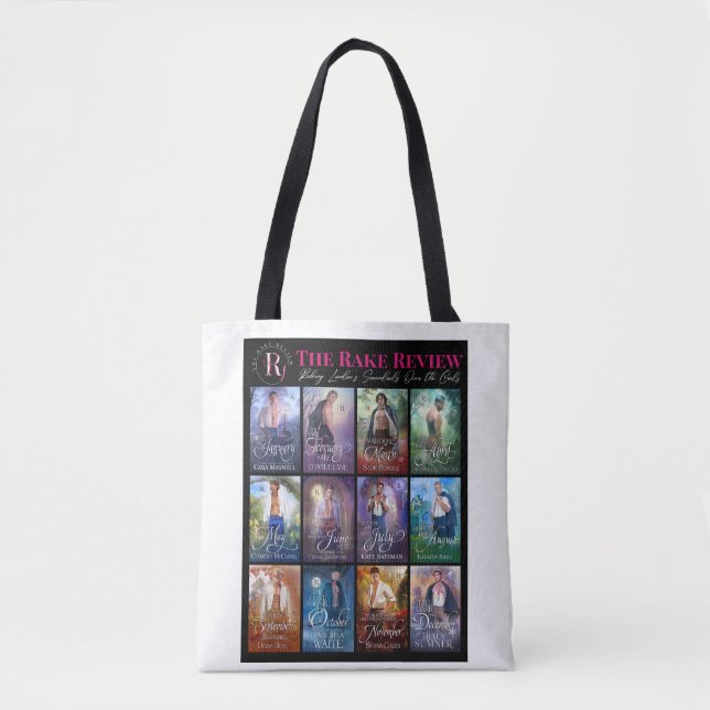 The Rake Review One-Sided Tote- Black Tote Bag (Front)