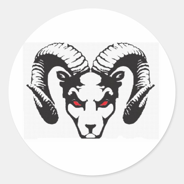 THE RAM COLLECTION CLASSIC ROUND STICKER (Front)