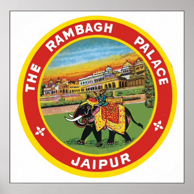 The Rambagh Palace Jaipur, Vintage Poster (Front)