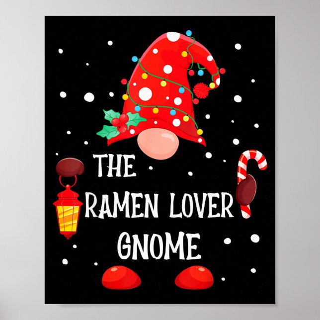 The Ramen Lover Gnome Matching Family Christmas Gn Poster (Front)
