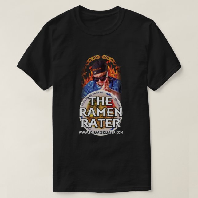 The Ramen Rater Fire Tee (Design Front)