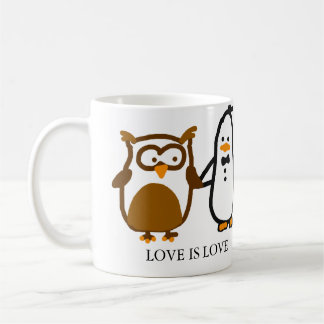 The Random Penguins MUG - "LOVE IS LOVE"