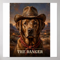 The Ranger Labrador Retriever Vintage Western Pet