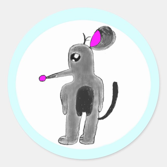 The RAT in the HAT Classic Round Sticker (Front)