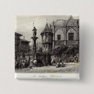 The Rathhaus, Hildesheim 15 Cm Square Badge