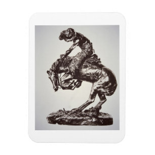 The Rattlesnake, 1905 (bronze) (b/w photo) Magnet