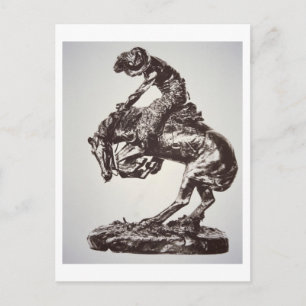 The Rattlesnake, 1905 (bronze) (b/w photo) Postcard