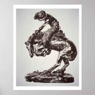 The Rattlesnake, 1905 (bronze) (b/w photo) Poster