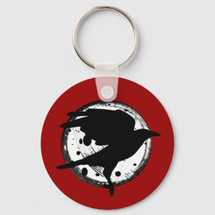 The Raven and the Moon Key Ring