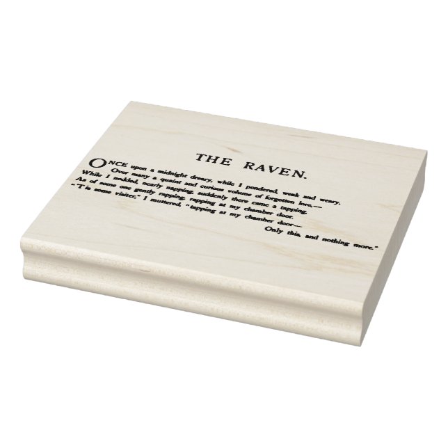 The Raven by Edgar Allen Poe Rubber Stamp (Stamp)