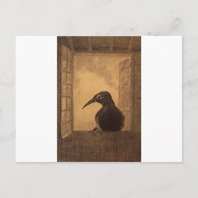 The Raven by Odilon Redon Postcard (Front)