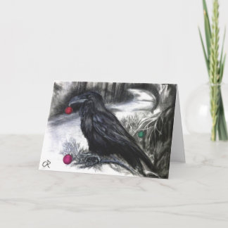 The Raven Decked out for the Season Holiday Card