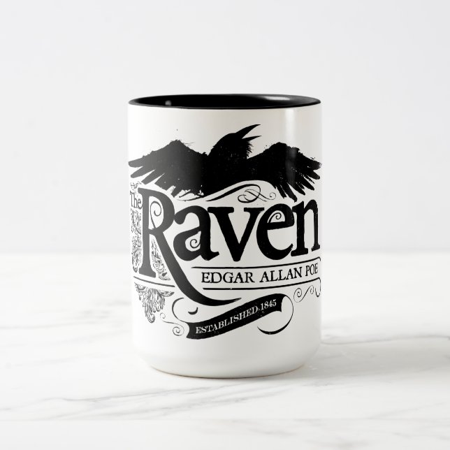 The Raven Edgar Allan Poe Coffee Mug (Center)