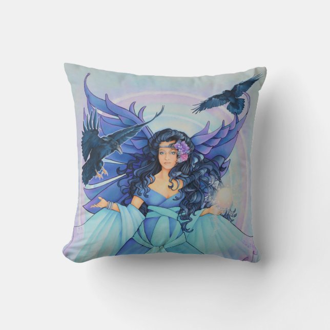 The Raven Fairy Pillow (Front)