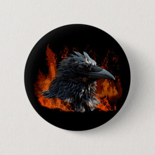 "The Raven Fire" Gifts 6 Cm Round Badge