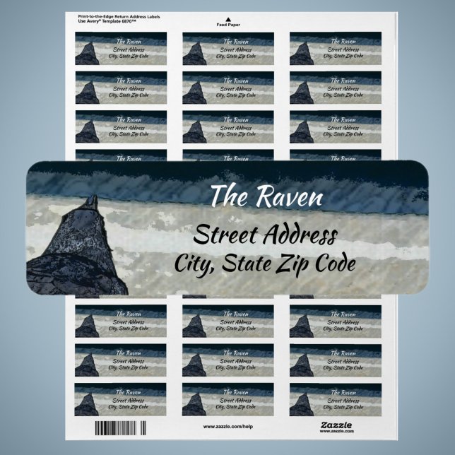 The Raven Gothic Return Address Labels (Creator Uploaded)
