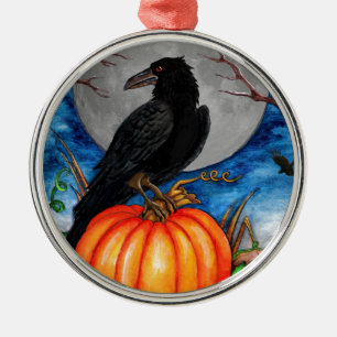 The Raven Metal Tree Decoration