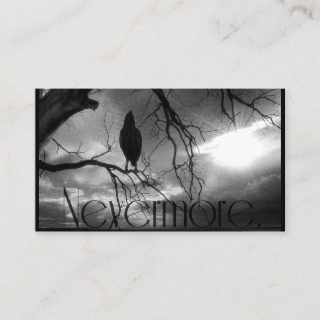 The Raven - Nevermore Sunbeams Tree Business Card (Front)