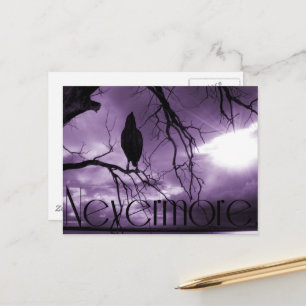 The Raven - Nevermore Sunbeams & Tree Postcard