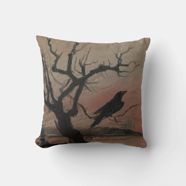 The Raven of Karlstejn, 1882 Cushion (Front)