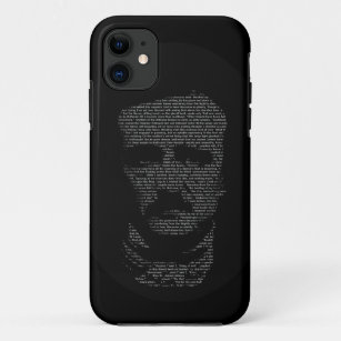 The Raven poem on an image of Edgar Allan poe Case-Mate iPhone Case