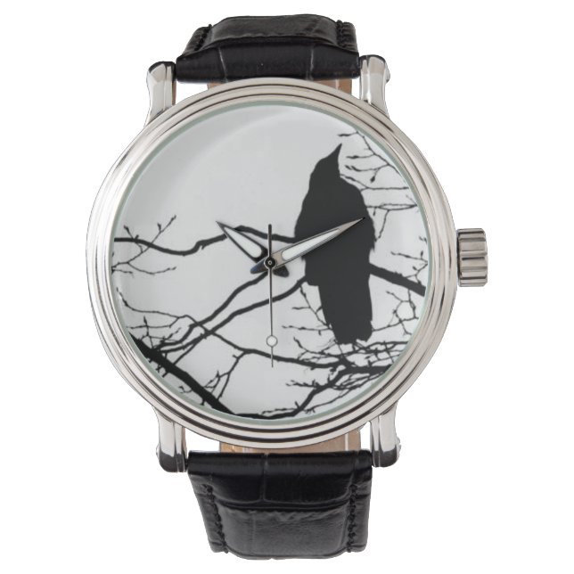 The Raven - Poet on a Tree Branch Watch (Front)