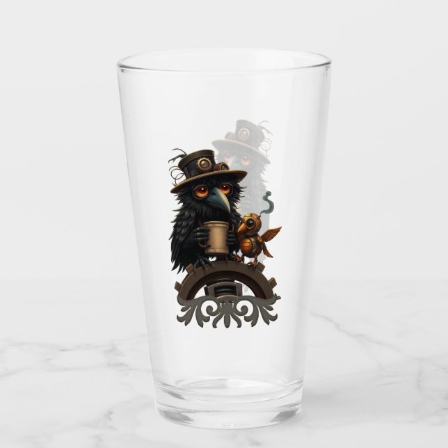 The raven powered by Coffee Glass (Front)