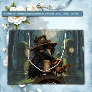 The raven powered by Coffee Large Gift Bag