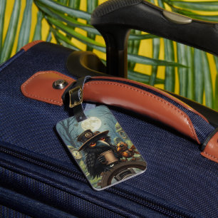 The raven powered by Coffee Luggage Tag