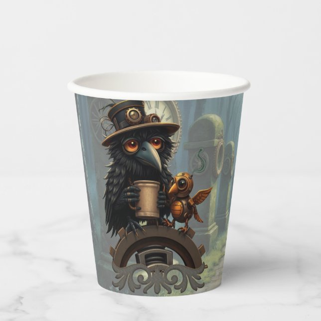 The raven powered by Coffee Paper Cups (Front)