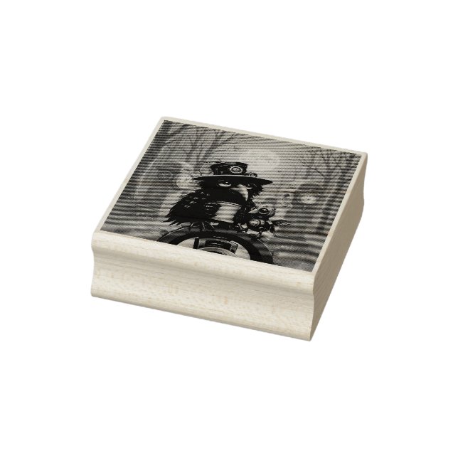 The raven powered by Coffee Rubber Stamp (Stamp)