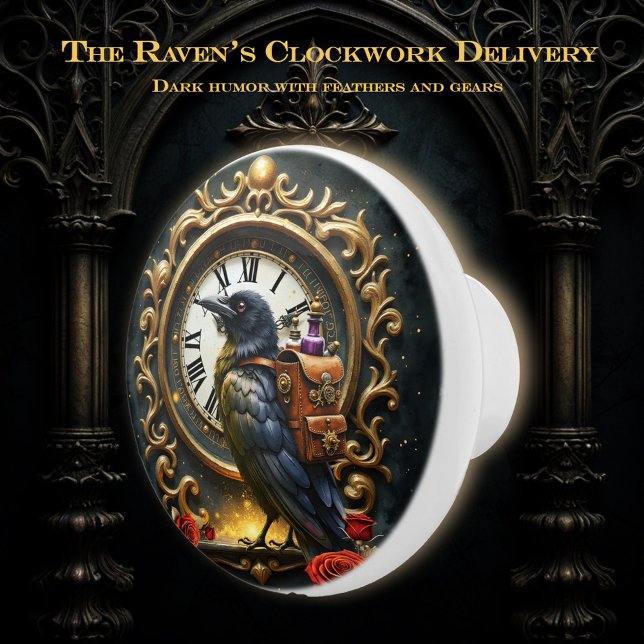 The Raven’s Clockwork Delivery  Ceramic Knob (Creator Uploaded)