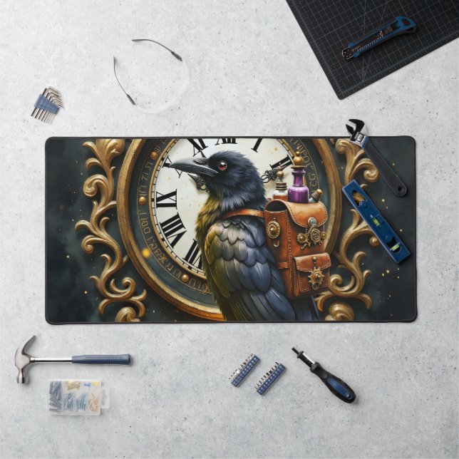 The Raven’s Clockwork Delivery  Desk Mat (Workstation)