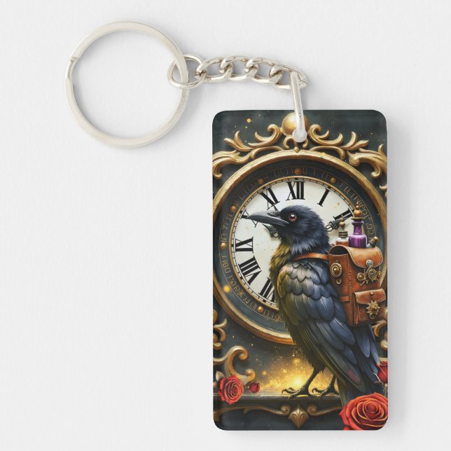 The Raven’s Clockwork Delivery  Key Ring (Front)