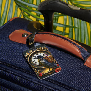 The Raven’s Clockwork Delivery Luggage Tag