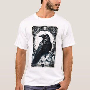 The Raven Tarot Card Crow Gothic Witchy Dark T-Shirt