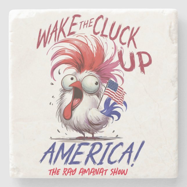 "The Ray Amanat Show' Stone Coasters (Front)