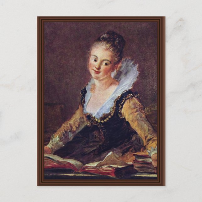 The Reader By Fragonard Jean-Honoré (Best Quality) Postcard (Front)