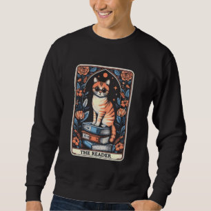 The Reader Cat Tarot Card Sweatshirt