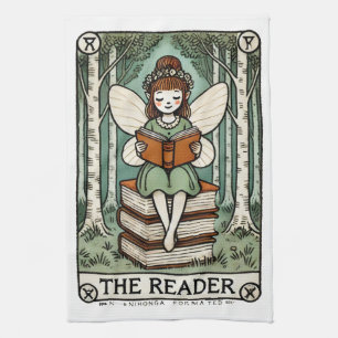 The Reader Fairy Tarot Card Tea Towel