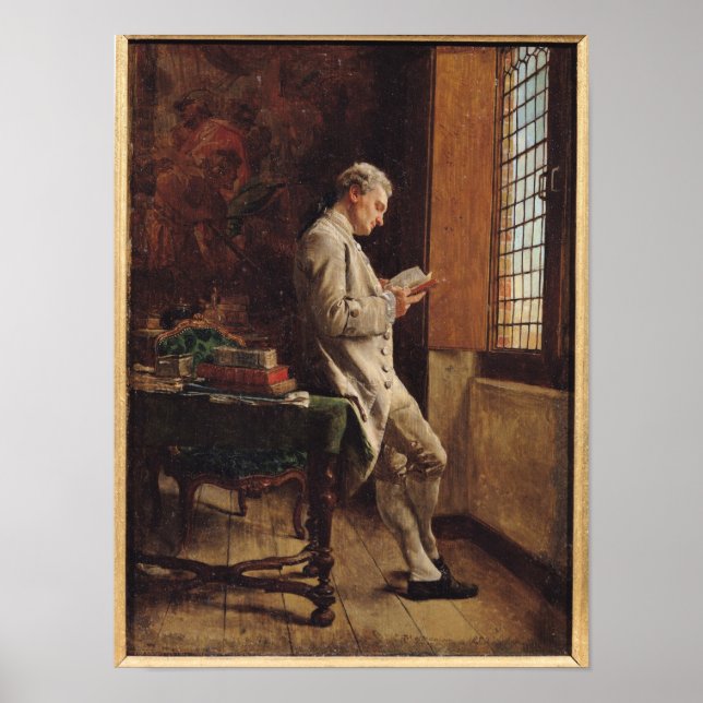The Reader in White, 1857 Poster (Front)