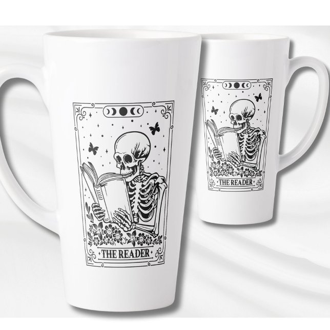The Reader Tarot Card Latte Mug (Creator Uploaded)
