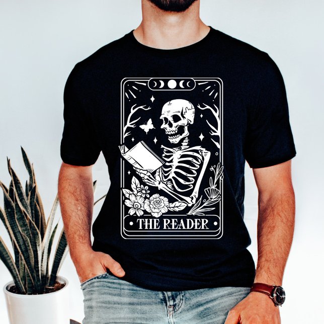 The Reader Tarot Skeleton T-Shirt (Creator Uploaded)