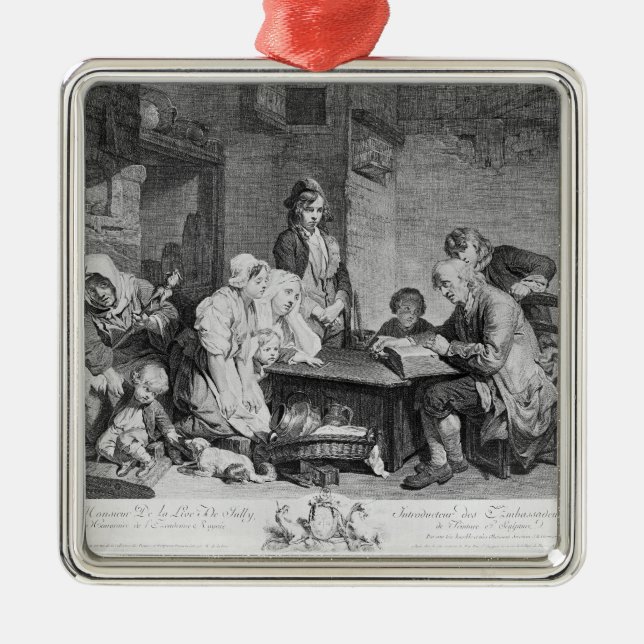 The Reading of the Bible Metal Tree Decoration (Front)