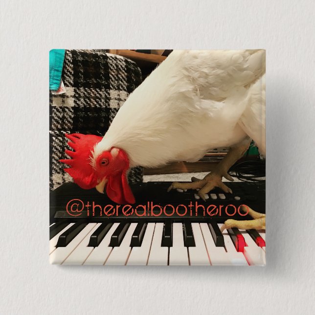 The Real Boo the Roo on Keyboard 15 Cm Square Badge (Front)